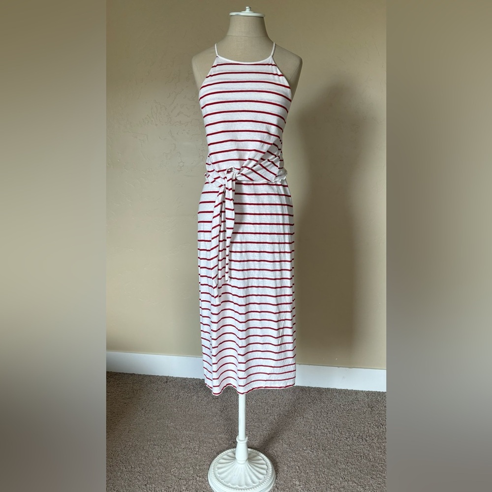Zara striped midi dress